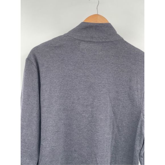 Hathaway 1/4 Zip Shirt Sweater Men Medium Gray Long Sleeve High Neck‎ - Picture 9 of 11